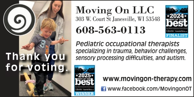Pediatric Occupational Therapists, Moving On LLC, Janesville, WI