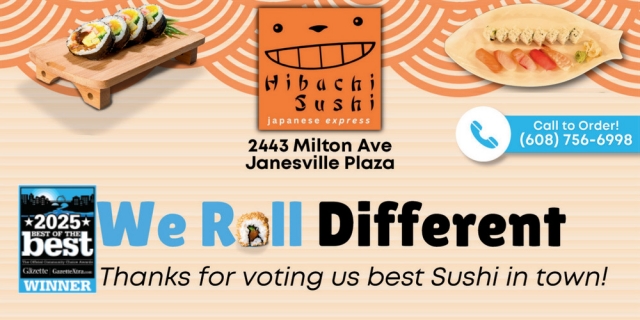 We Roll Different, Hibachi & Sushi, Janesville, WI