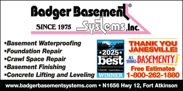 Basement Waterproofing, Badger Basement Systems, Inc