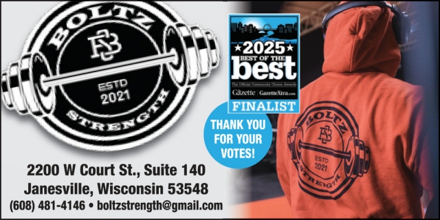 Thank You for Your Votes, Boltz Strength