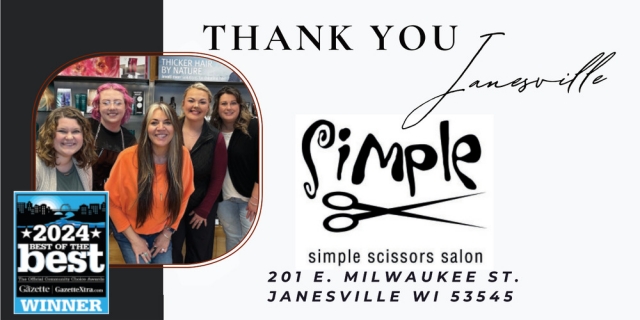 Best Hair Salon, Simple Scissors Salon & Spa, Janesville, WI