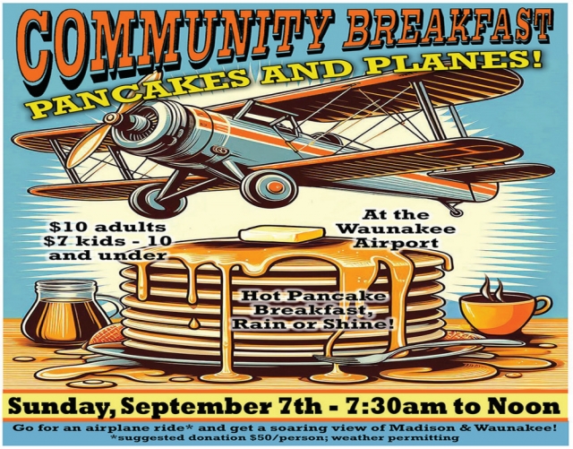 Community Breakfast, Waunakee Airport, Waunakee, WI