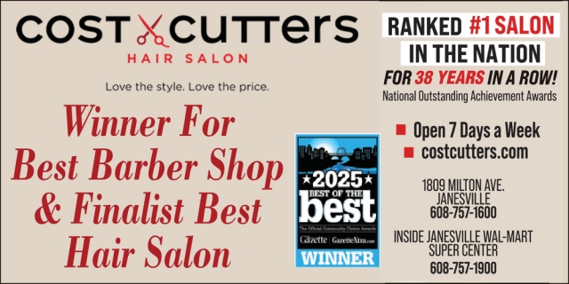 Best Barber Shop, Cost Cutters , Janesville, WI
