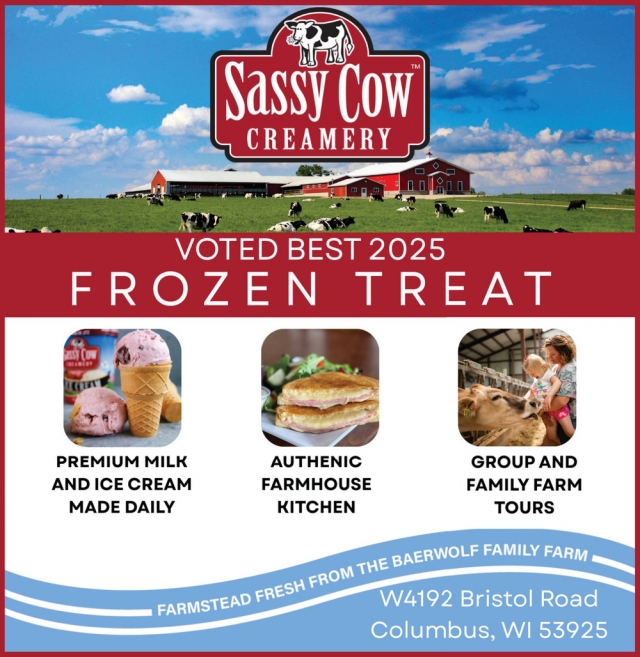 Voted Best 2022 Frozen Treat, Sassy Cow Creamery, Columbus, WI