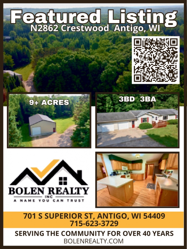 Featured Listing, Bolen Realty, Antigo, WI