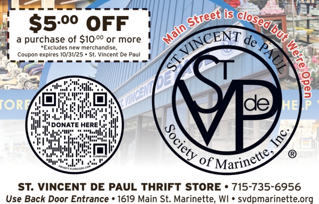 Thrift Store, St. Vincent De Paul Thrift Store - Marinette