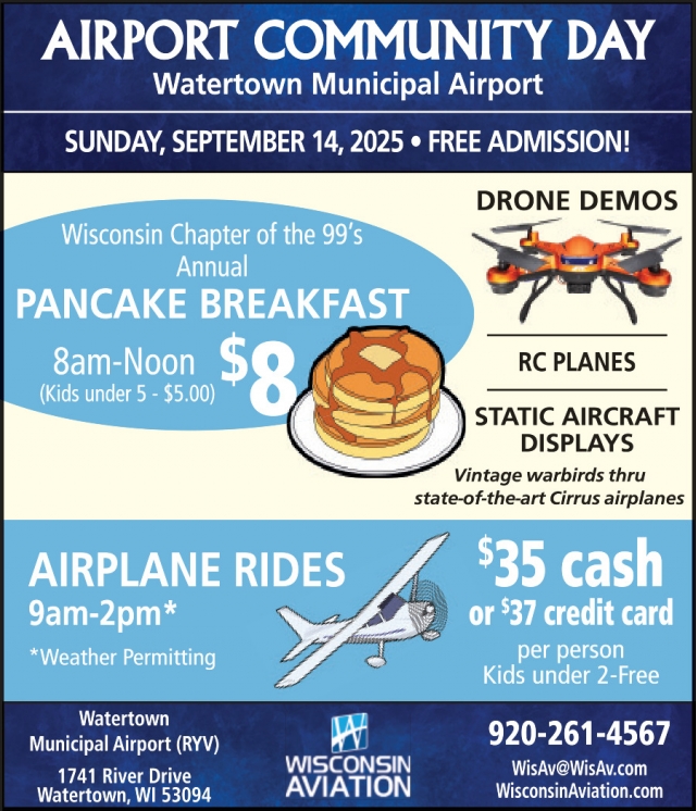 Airport Community Day, Wisconsin Aviation, Juneau, WI