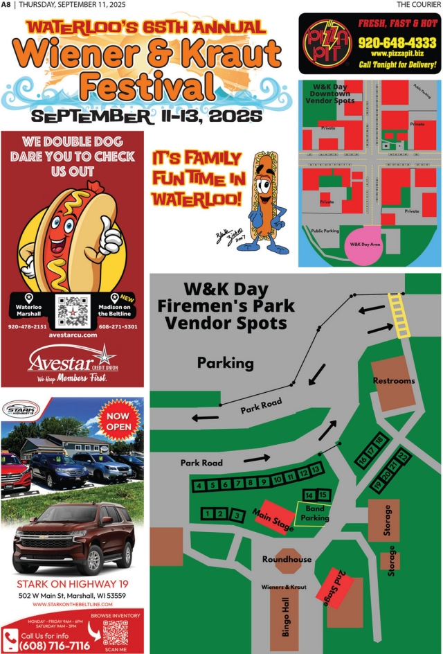 It's Family Fun Time in Waterloo!, Waterloo's 65th Annual Wiener & Kraut Festival