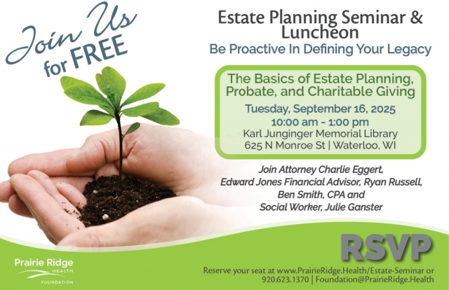 Join Us for Free, Estate Planning Seminar & Luncheon (September 16, 2025)