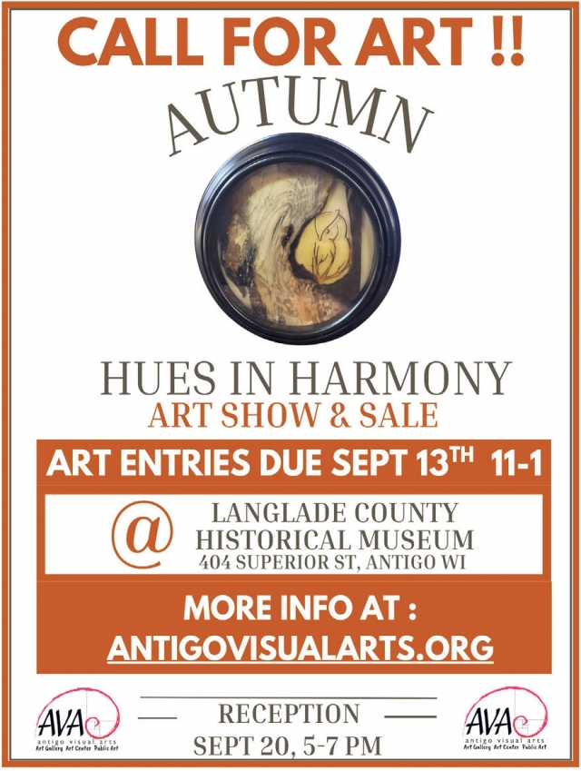 Call for Art, Autumn Hues in Harmony Art Show & Sale (September 13, 2025)