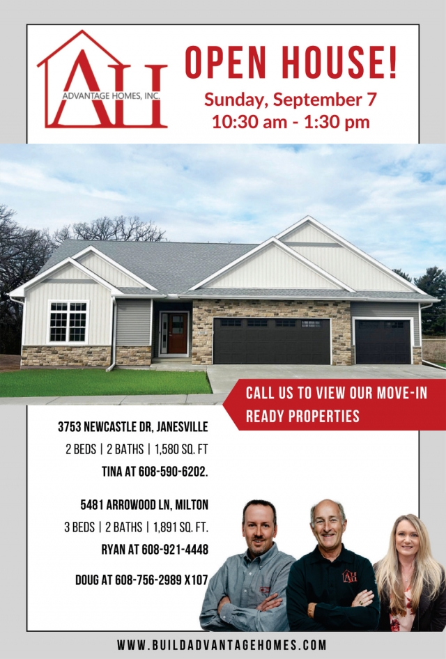 Open House , Advantage Homes, Inc., Janesville, WI