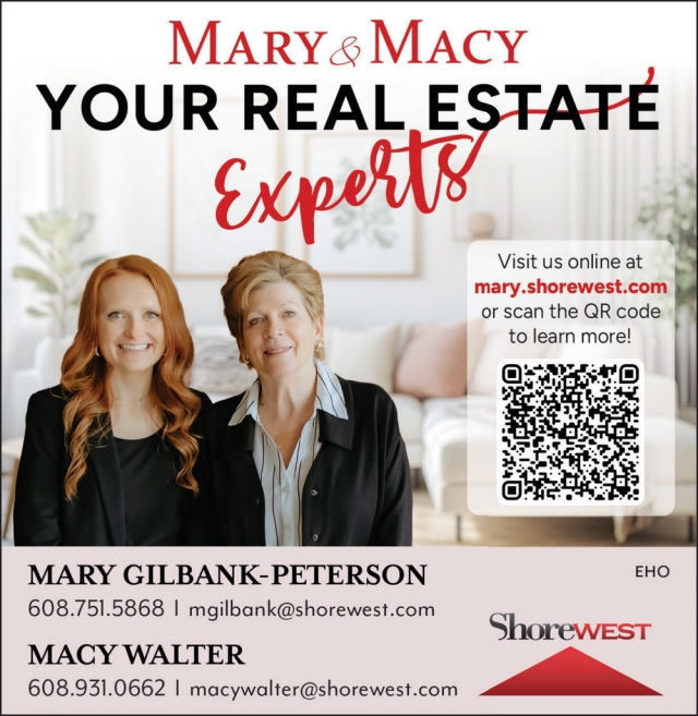 Your Real Estate Experts, Shorewest Realtors - Macy Walter & Mary Gilbank-Peterson