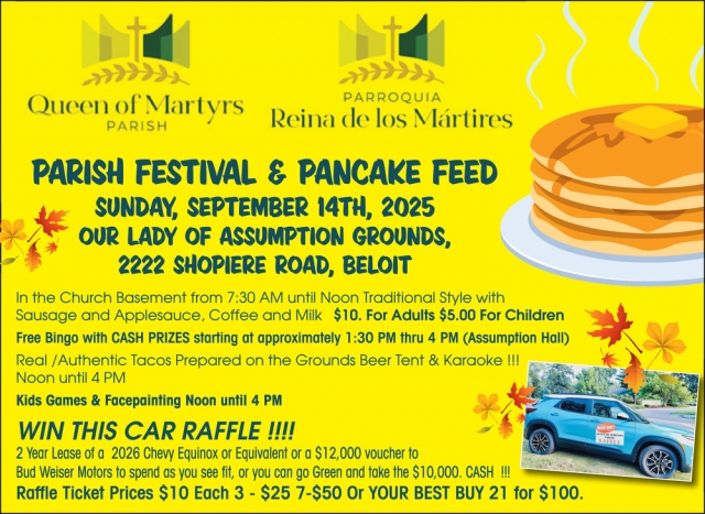 Parish Festival & Pancake Feed, Queen of Martyrs Parish - Parish Festival & Pancake Feed (September 14th, 2025)