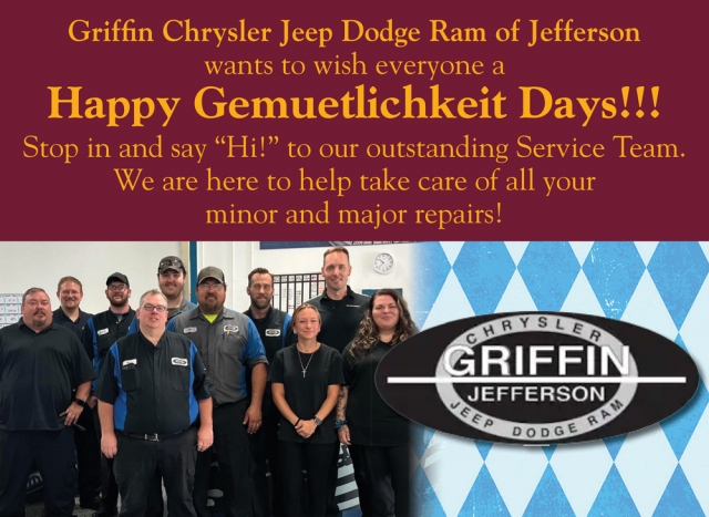 Happy Gemuetlichkeit Days!!!, Griffin Chrysler Jeep Dodge RAM, Jefferson, WI