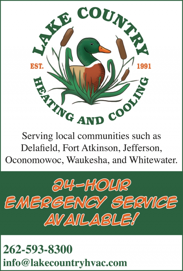 24-Hour Emergency Service Available!, Lake Country Heating & Cooling