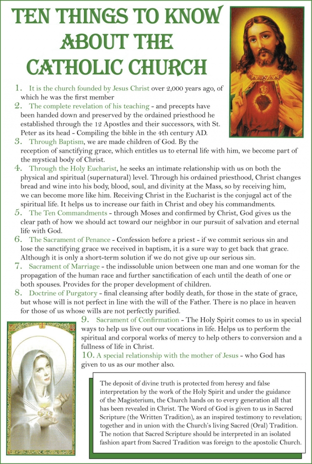 It is the Church Founded by Jesus Christ Over 2,000 Years Ago, of Which He Was the First Member, Ten Things to Know About the Catholic Church