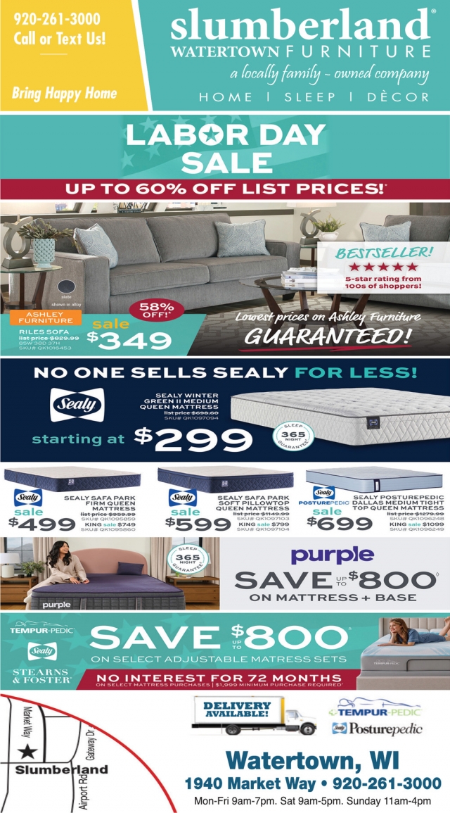 Save up To $800, Slumberland Furniture - Watertown, Watertown, WI