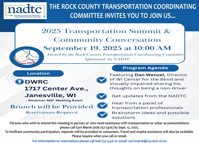 Program Agenda, 2025 Transportation Summit & Community Conversation (September 19, 2025)
