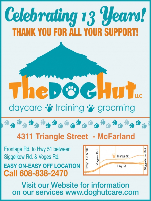 Pet Daycare, The Dog Hut, LLC, Mcfarland, WI