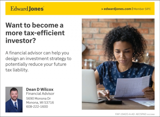 Financial Advisor, Dean D Wilcox - Edward Jones, Monona, WI