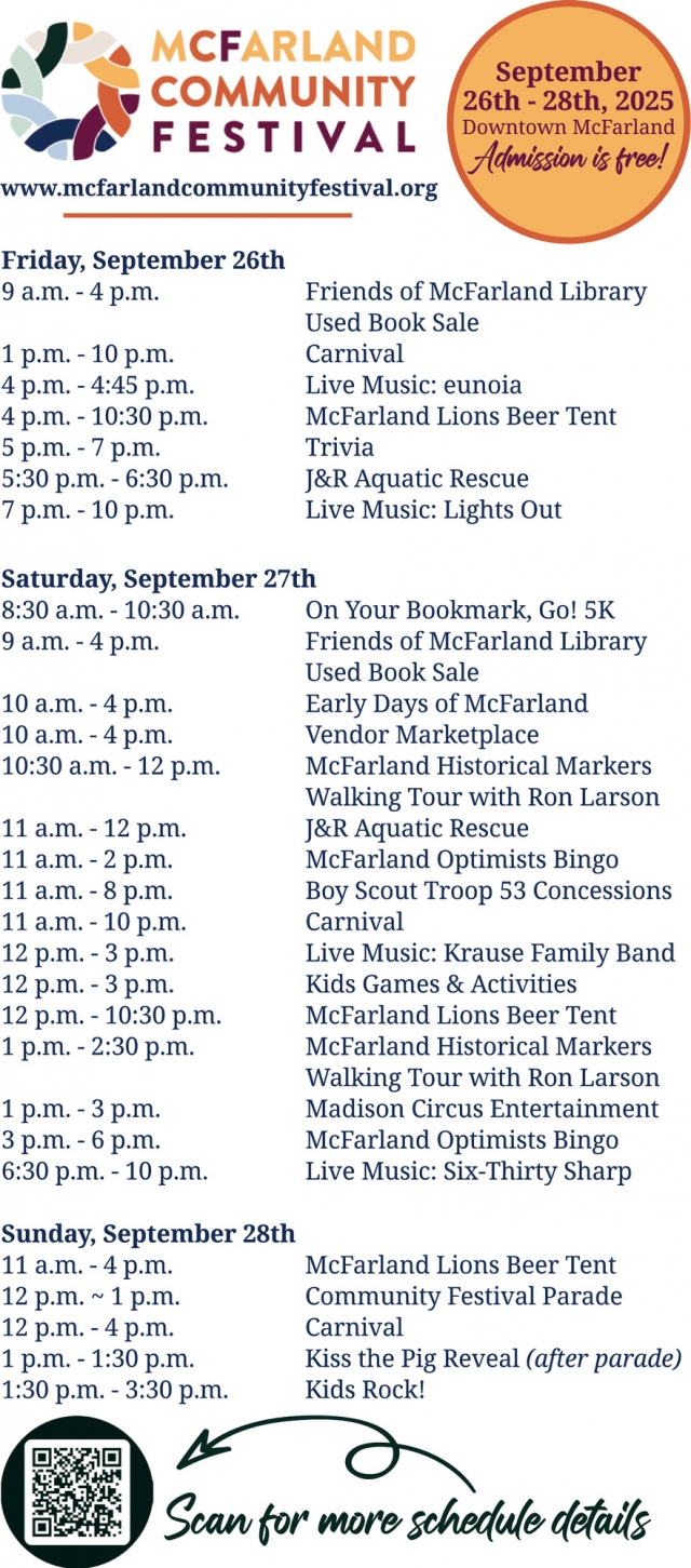 Community Festival, McFarland Community Festival, Mc Farland, WI