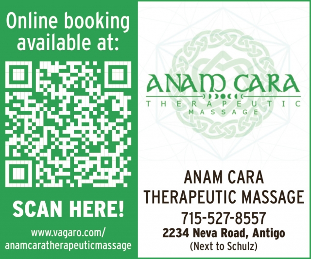 Therapeutic Massage, Anam Cara Therapeutic Massage, Antigo, WI
