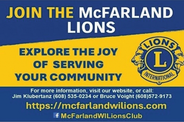 Explore the Joy of Serving Your Community, McFarland Lions Club, Mcfarland, WI