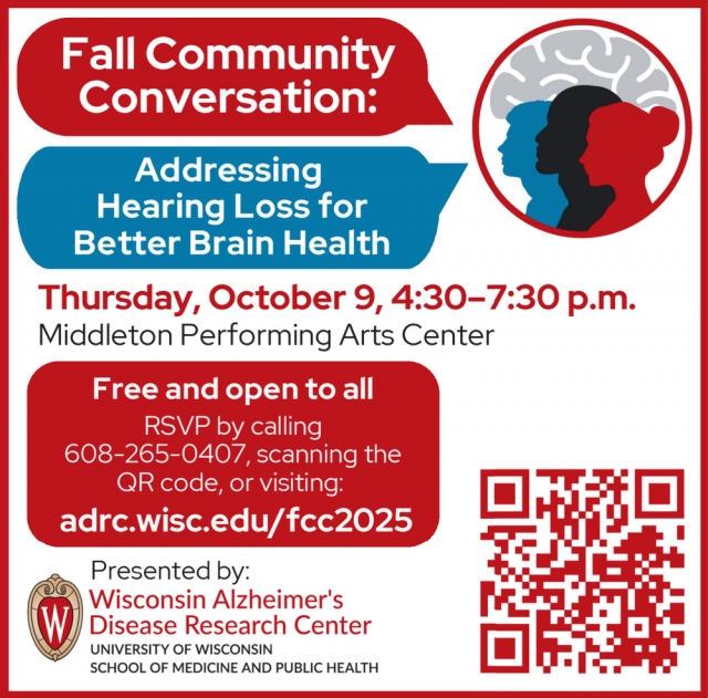 Topics And Presenters, Wisconsin Alzheimer's Disease Research Center, Madison, WI