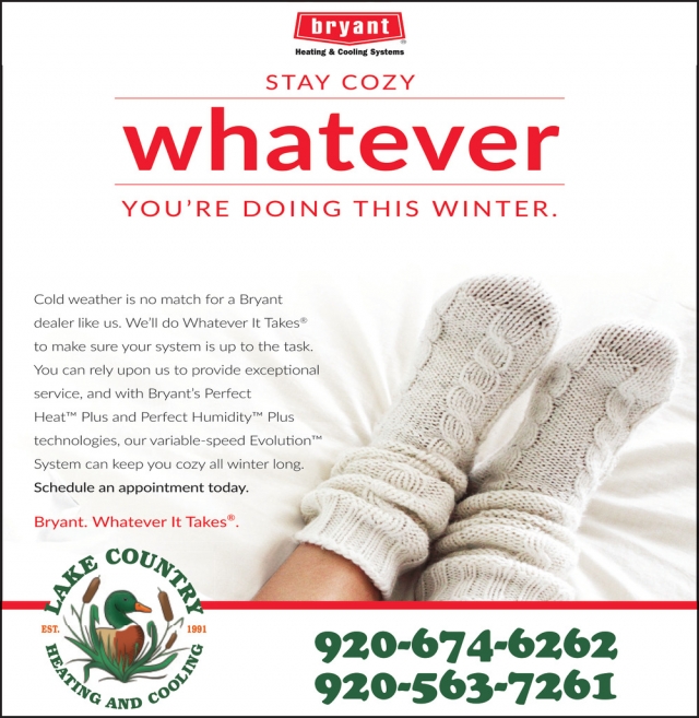 Stay Cozy Whatever You're Doing This Winter, Lake Country Heating & Cooling