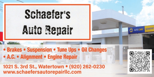 Auto Repair Services, Schaefer's Auto Repair LLC, Watertown, WI