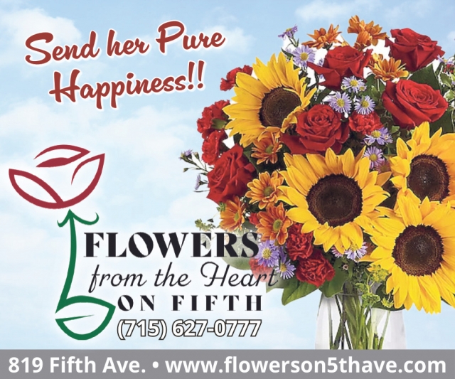 Send Her Pure Happiness!!, Flowers From the Heart of Fifth, Antigo, WI
