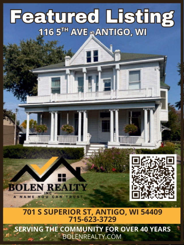 Featured Listing, Bolen Realty, Antigo, WI