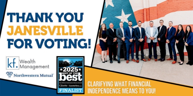 Thank You Janesville for Voting!, Kf. Wealth Management, Salem, WI