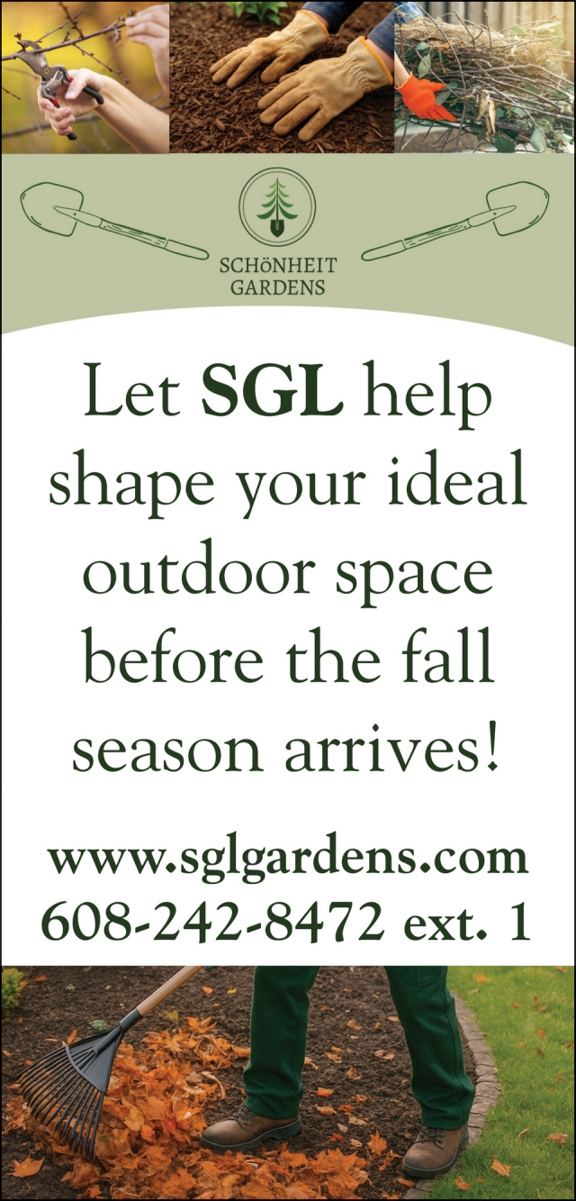 Let SGL Help Shape Your Ideal Outdoor Space, Schonheit Gardens Landscaping Inc., Sun Prairie, WI