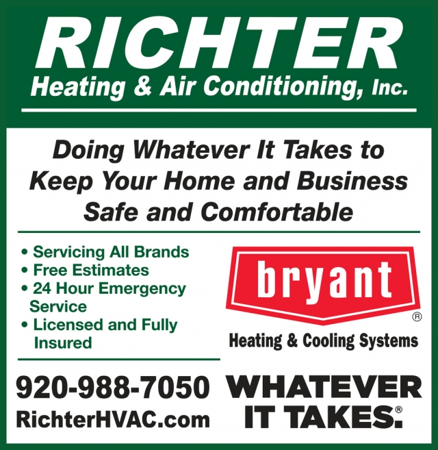 Heating & Air Conditioning, Richter Heating & Air Conditioning Inc., Watertown, WI
