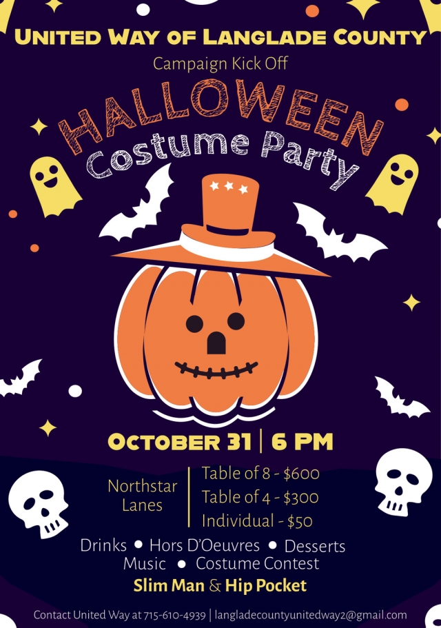 Halloween Costume Party, United Way of Langlade County