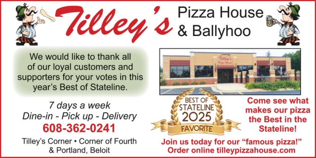 Pizza House & Ballyhoo, Tilley's Pizza, Beloit, WI