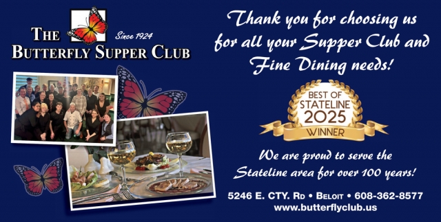 Fine Dining, The Butterfly Supper Club, Beloit, WI