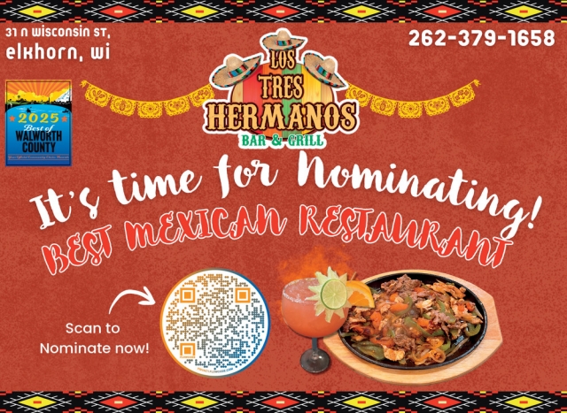 Best Mexican Restaurant, Los Tres Hermanos Bar & Grill, Elkhorn, WI