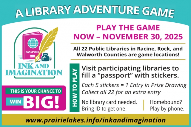 A Library Adventure Game, Prairie Lakes Library System, Waterford, WI