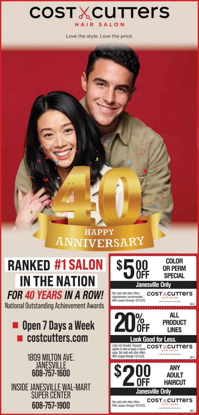 Hair Salon, Cost Cutters , Janesville, WI