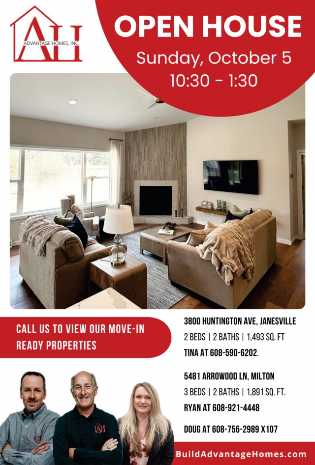 Open House!, Advantage Homes Inc., Janesville, WI