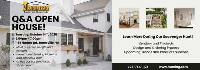 Q&A Open House!, Marling Lumber And Home Works, Janesville, WI