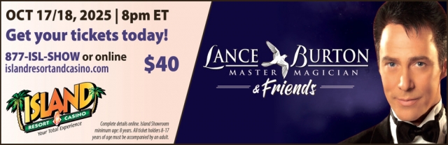 Get Your Tickets Today!, Island Resort & Casino, Harris, MI