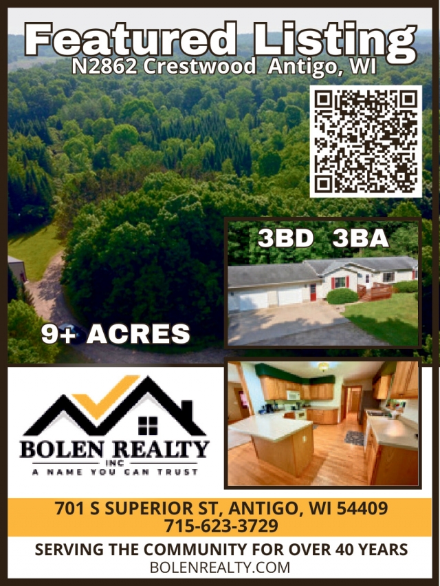 Featured Listing, Bolen Realty, Antigo, WI