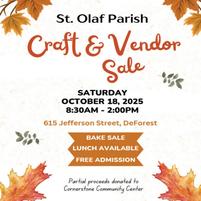 Craft & Vendor Show, St. Olaf Catholic Church - DeForest, Deforest, WI
