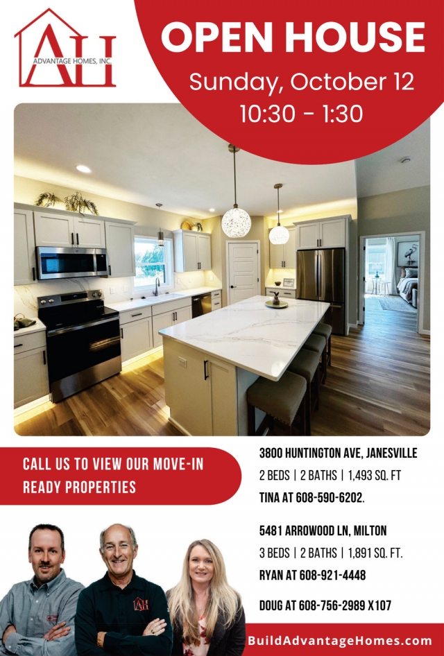 Open House!, Advantage Homes Inc., Janesville, WI