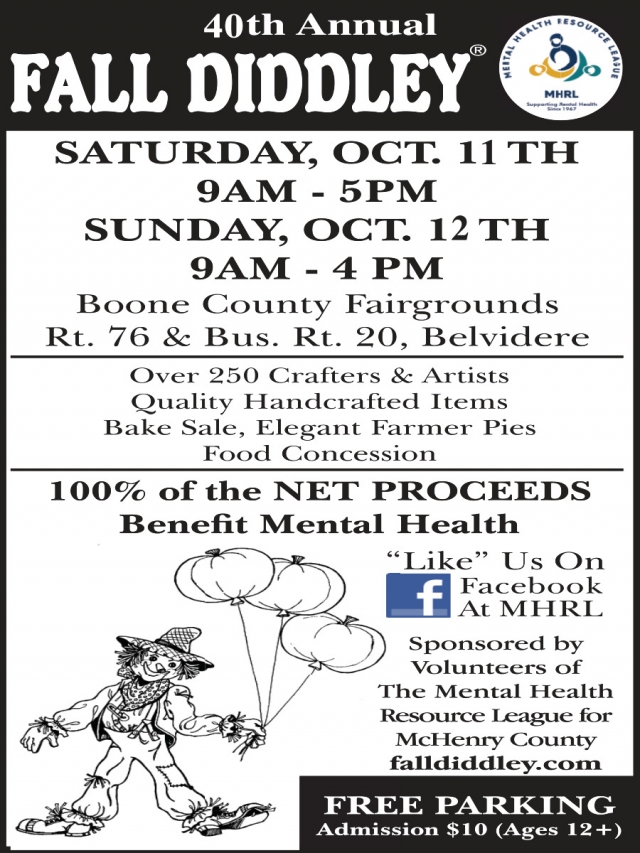 40th Annual Fall Diddley, Mental Health Resource League, Belvidere, IL