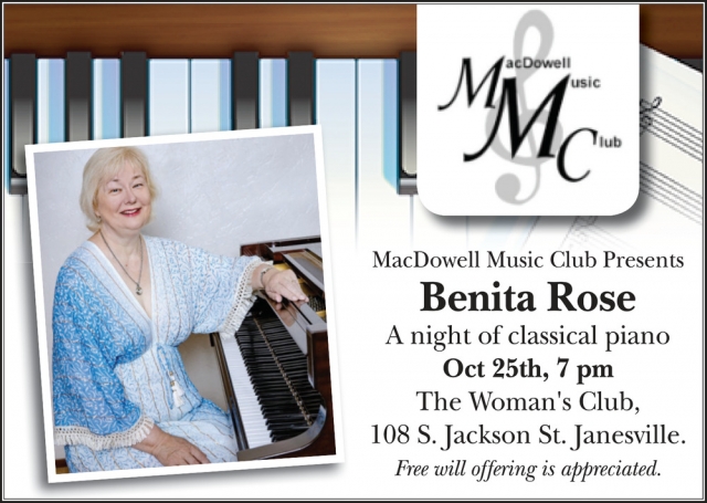 A Night of Classical Piano, MacDowell Music Club