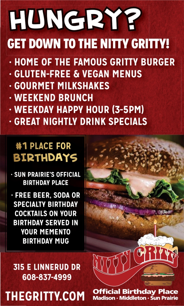 Hungry? Get Down to The Nitty Gritty!, Nitty Gritty, Madison, WI